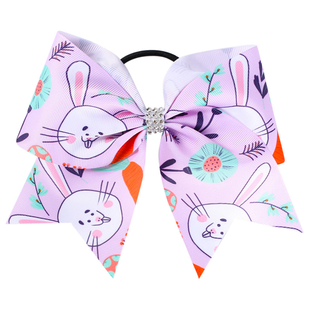 Venta al por mayor Gomas para el pelo de tela con lazos para niños de Pascua al por mayor